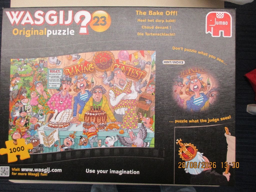legpuzzel WASGIJ? The Bake Off !, Ophalen of Verzenden, 500 t/m 1500 stukjes, Zo goed als nieuw, Legpuzzel