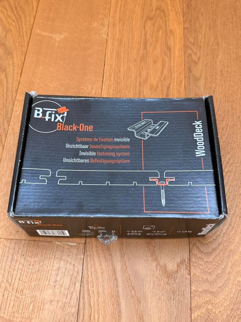 B-Fix Black-One Onzichtbaar Bevestigingssysteem WoodDeck, Ophalen of Verzenden, Nieuw, Minder dan 50 mm, Overige typen