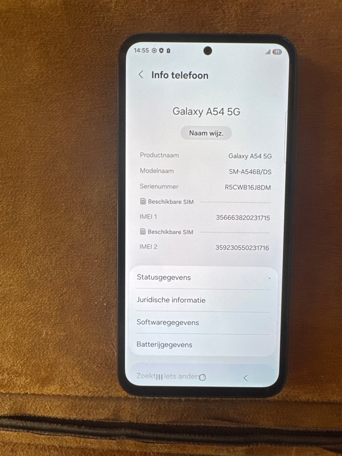 Samsung Galaxy A54 5G - Zo goed als nieuw, Zwart, Touchscreen, Ophalen of Verzenden, Zo goed als nieuw