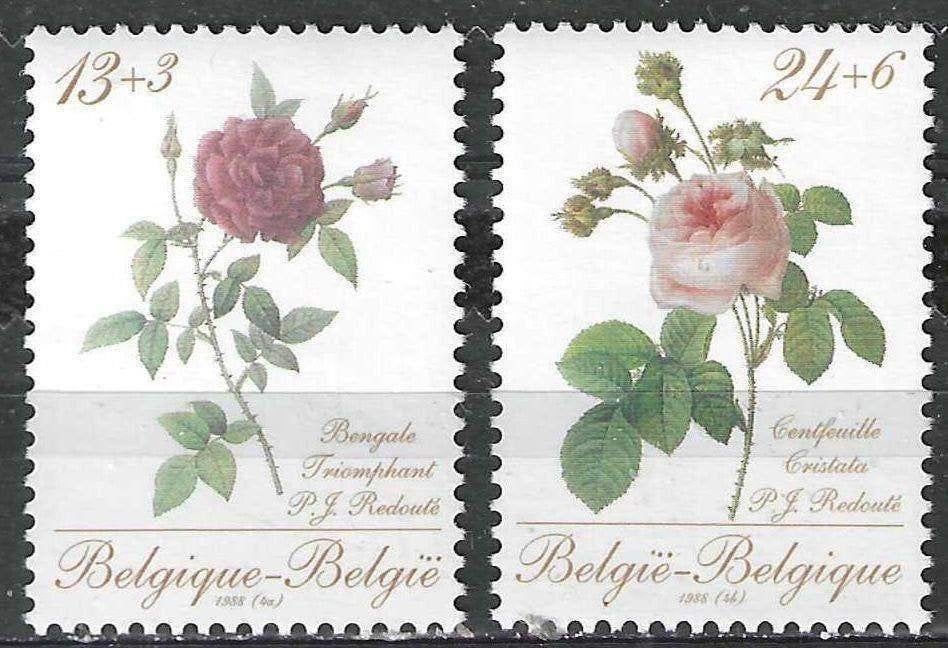 Belgie 1988 - Yvert/OBP 2280-2281 - Rozen van Redoute (PF), Verzenden, Postfris