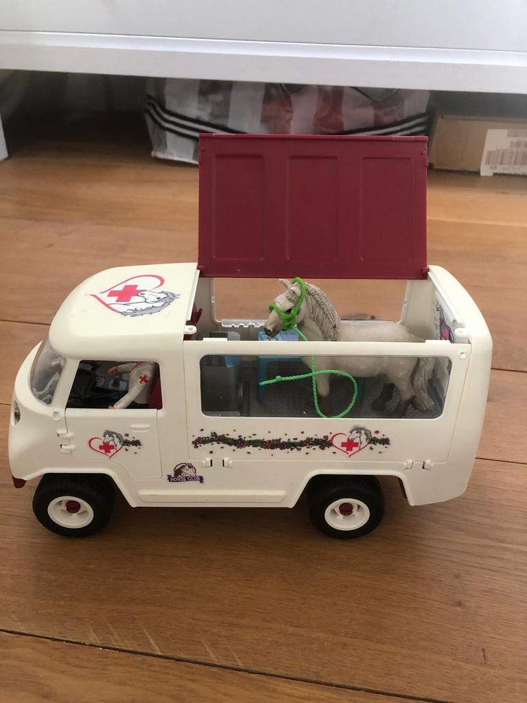 Schleich Dierenambulance met paard en dierenarts, Ophalen, Gebruikt, Jongen of Meisje