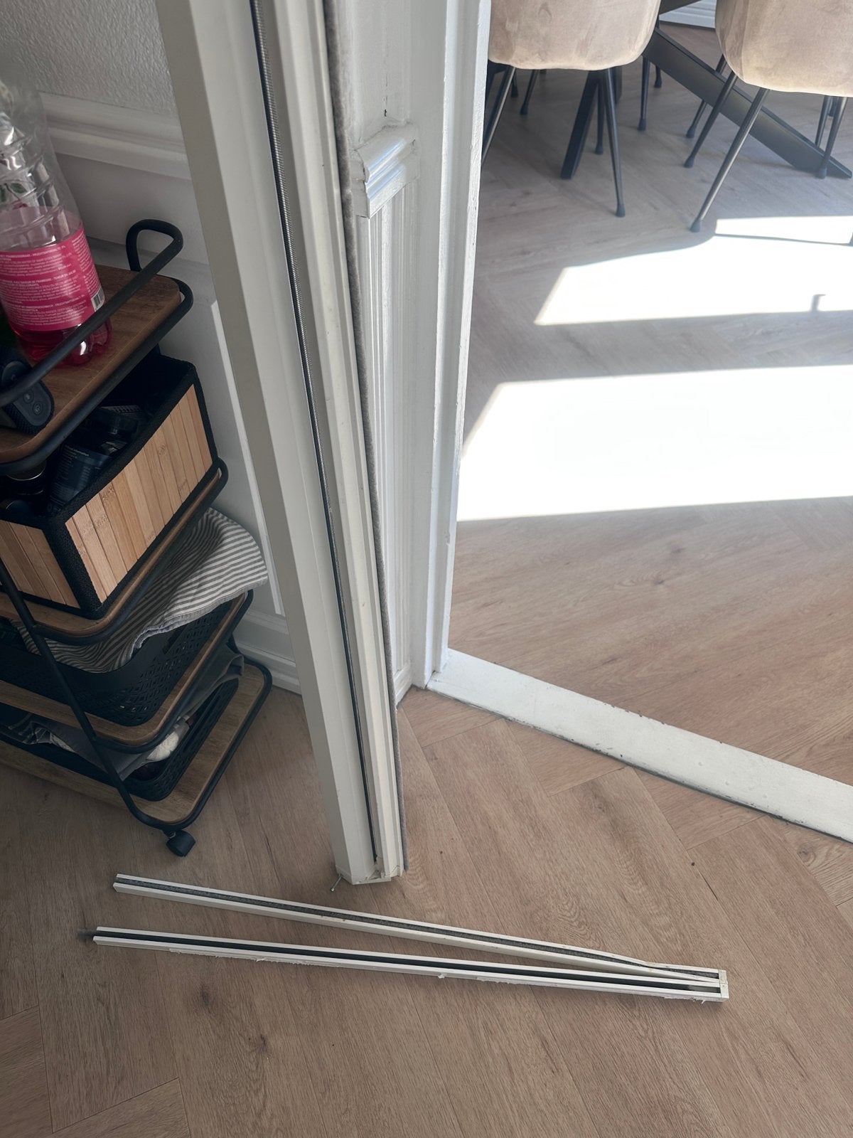 Rolbare hordeur hoogte 215cm en breedte 217,5CM €35, Ophalen, Gebruikt, Hordeur, 120 cm of meer