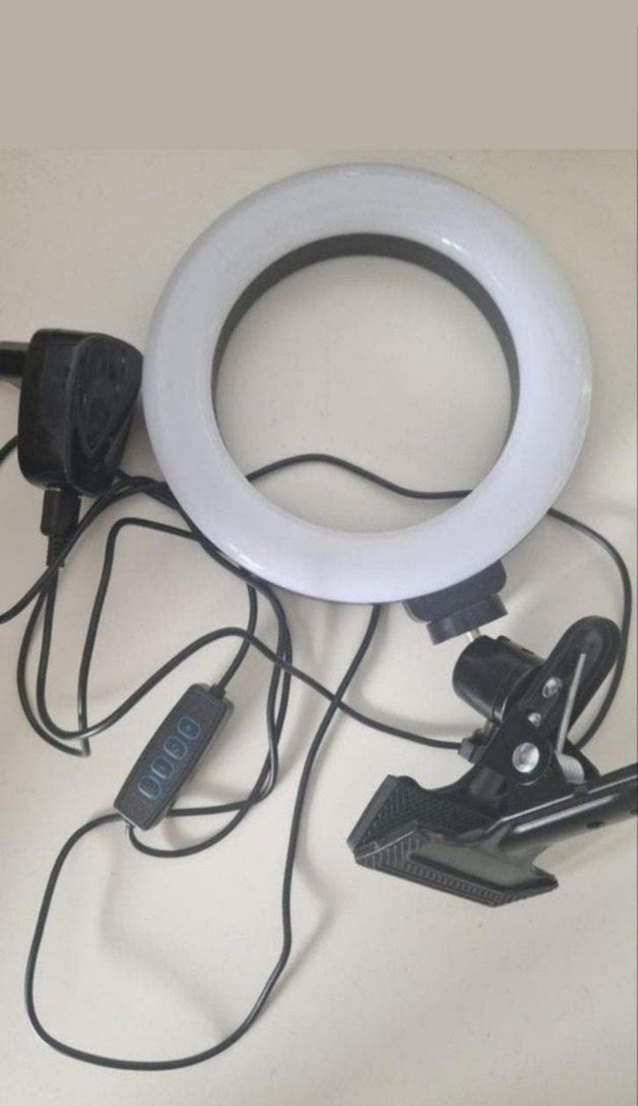 Nieuwe ringlamp met handige klem en dimmer, Audio, Tv en Foto, Fotografie | Professionele apparatuur, Ophalen