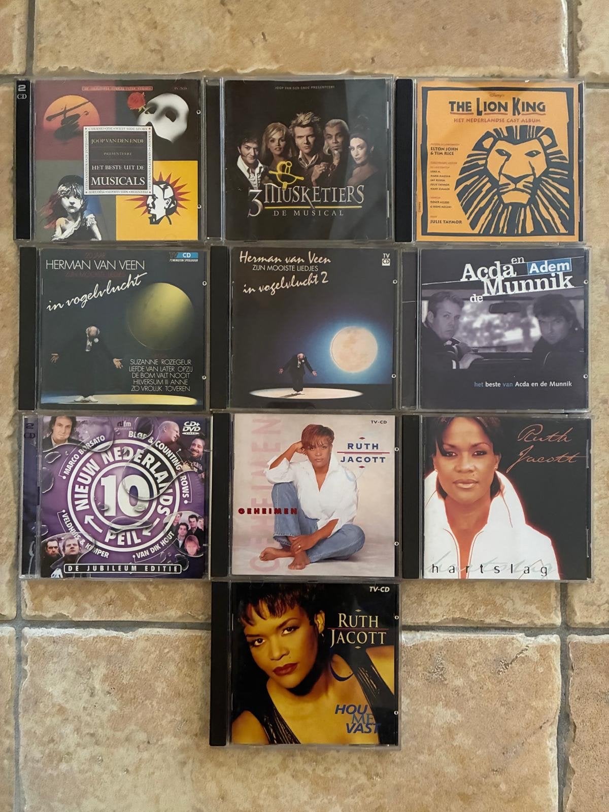 Diverse CD's: Musicals, Herman van Veen, Ruth Jacott 12 Cd’s, Ophalen of Verzenden, Zo goed als nieuw, Soundtrack of Musical, Album