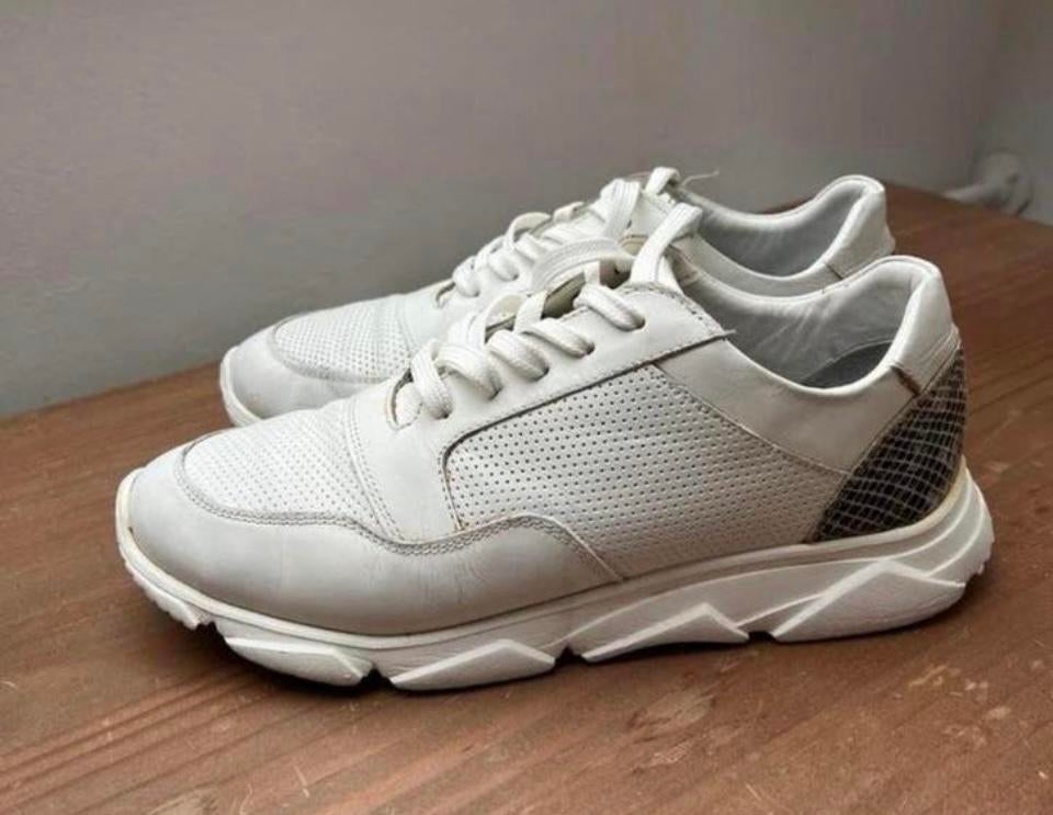 Witte leren sneacker twoday, 38, Kleding | Dames, Schoenen, Ophalen of Verzenden, Zo goed als nieuw, Wit