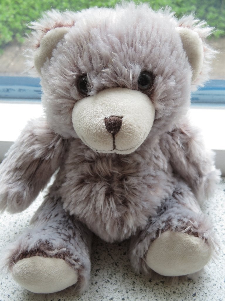 Lief grijs met wit beertje merk Bon ton Toys meet ca 18 cm, Beer, Grijs, Wasbaar, Ophalen of Verzenden
