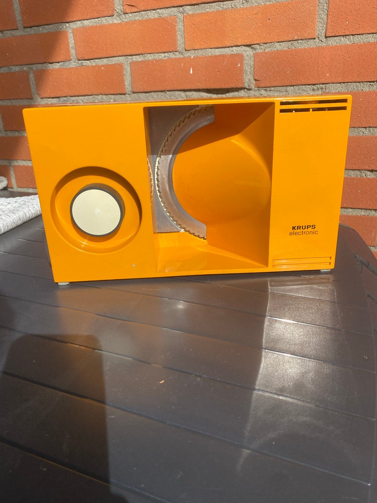 Vintage Krups Electronic Broodsnijmachine Oranje, Ophalen of Verzenden, Gebruikt