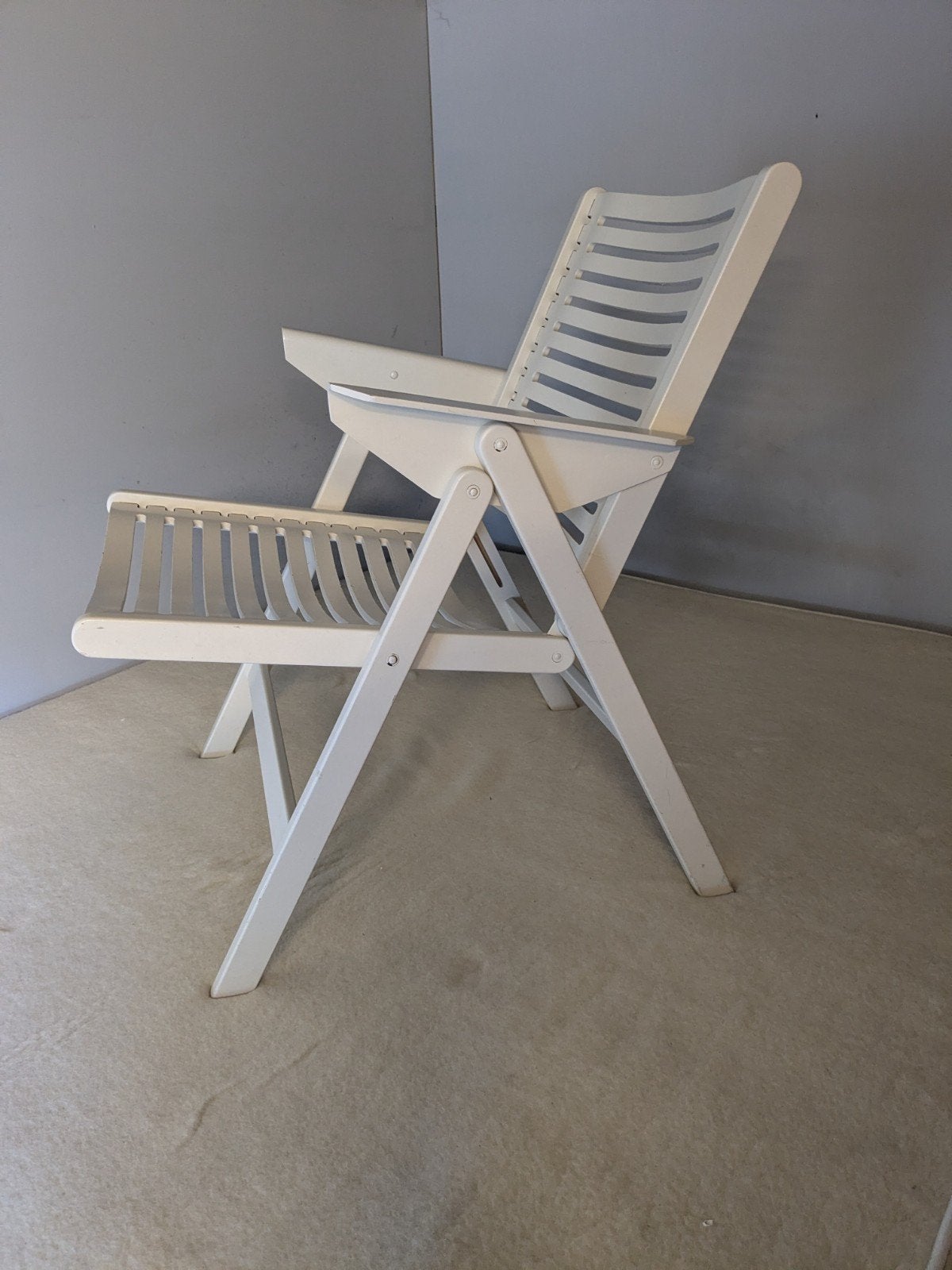 Niko Kralj Klapstoel Rex Jaren 60 - Vintage Design Stoel, Ophalen, Gebruikt, Wit, Eén