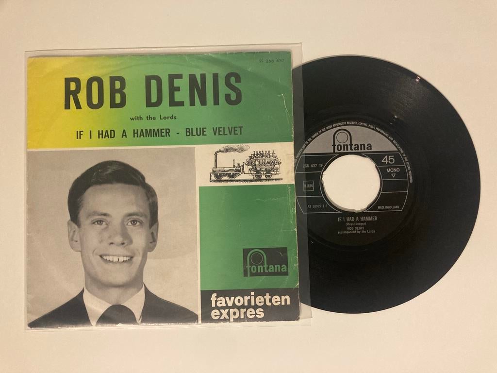 Rob Denis - If i had a hammer / Blue velvet, Ophalen of Verzenden, 7 inch, Single