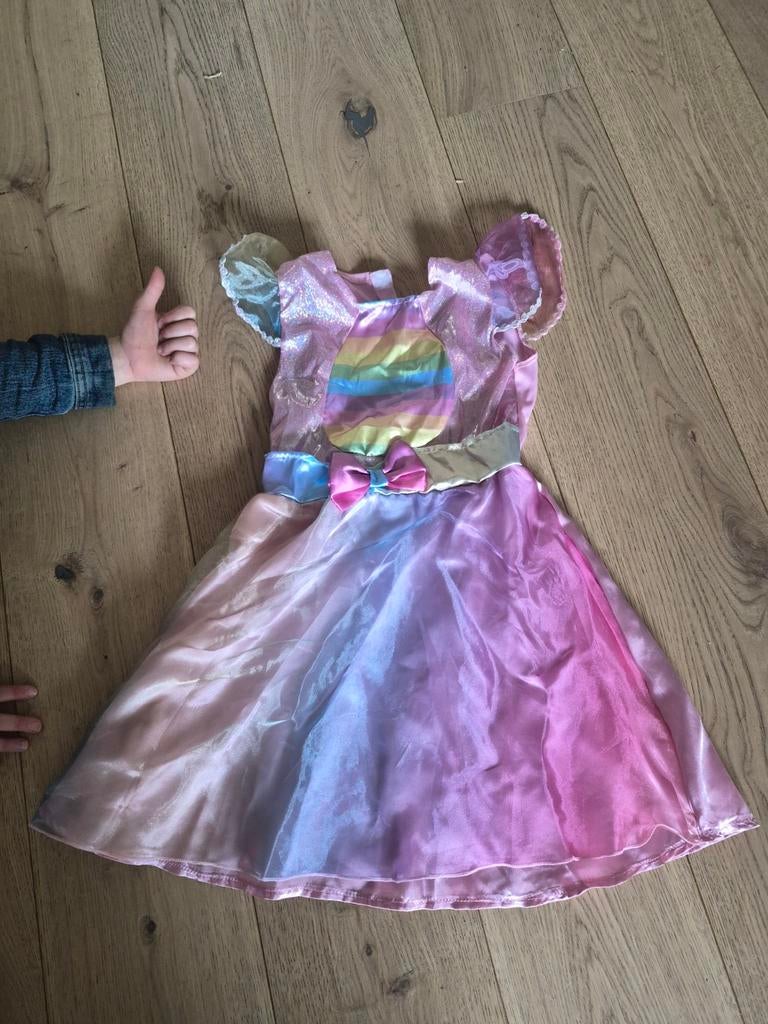 Verkleedjurkjes 4-6 jaar- Prinsessen en Regenboog, Ophalen of Verzenden, Gebruikt, 122 t/m 128, Meisje