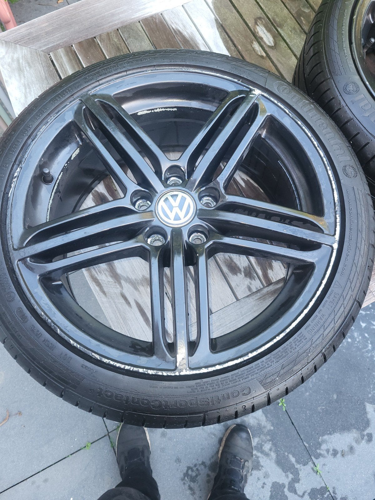 VW Velgen met Continental Banden 225/40 R18 Y XL, Auto diversen, Ophalen, Gebruikt