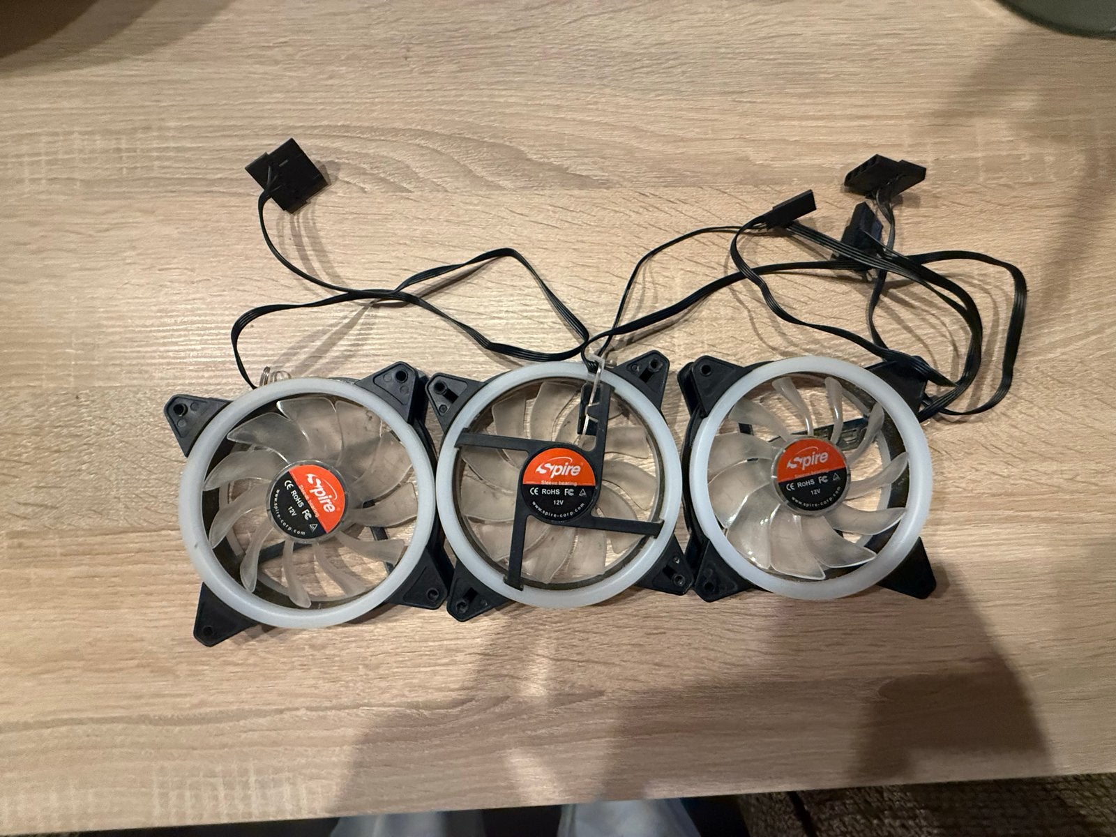 3x Spire PC Fans - Koeling voor je computer, Ophalen of Verzenden, Gebruikt, Luchtkoeling