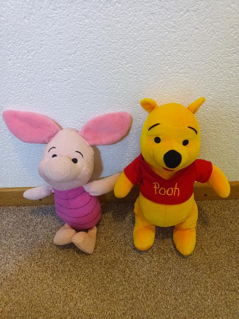 Pooh en knorretje knuffels ca. 30 cm, Disney, Ophalen, Gebruikt, Overige typen