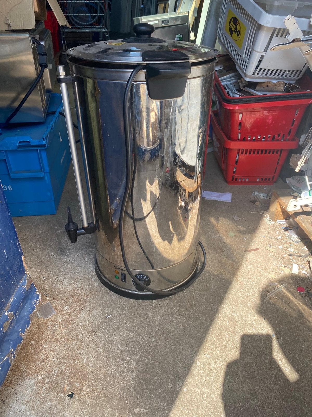 RVS Koffieketel / Glühwein Ketel - Groot Volume, Gebruikt, Ophalen of Verzenden, 2 liter of meer, /