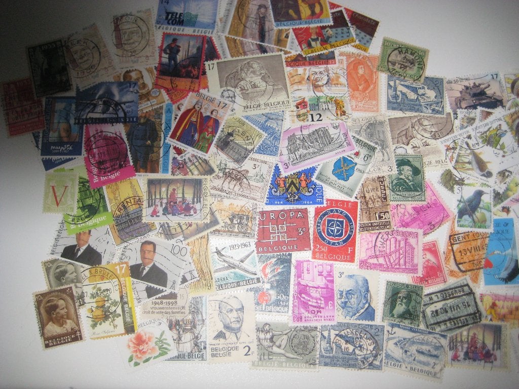Belgie, partij ca 20 gram., Ophalen of Verzenden, Gestempeld, Gestempeld