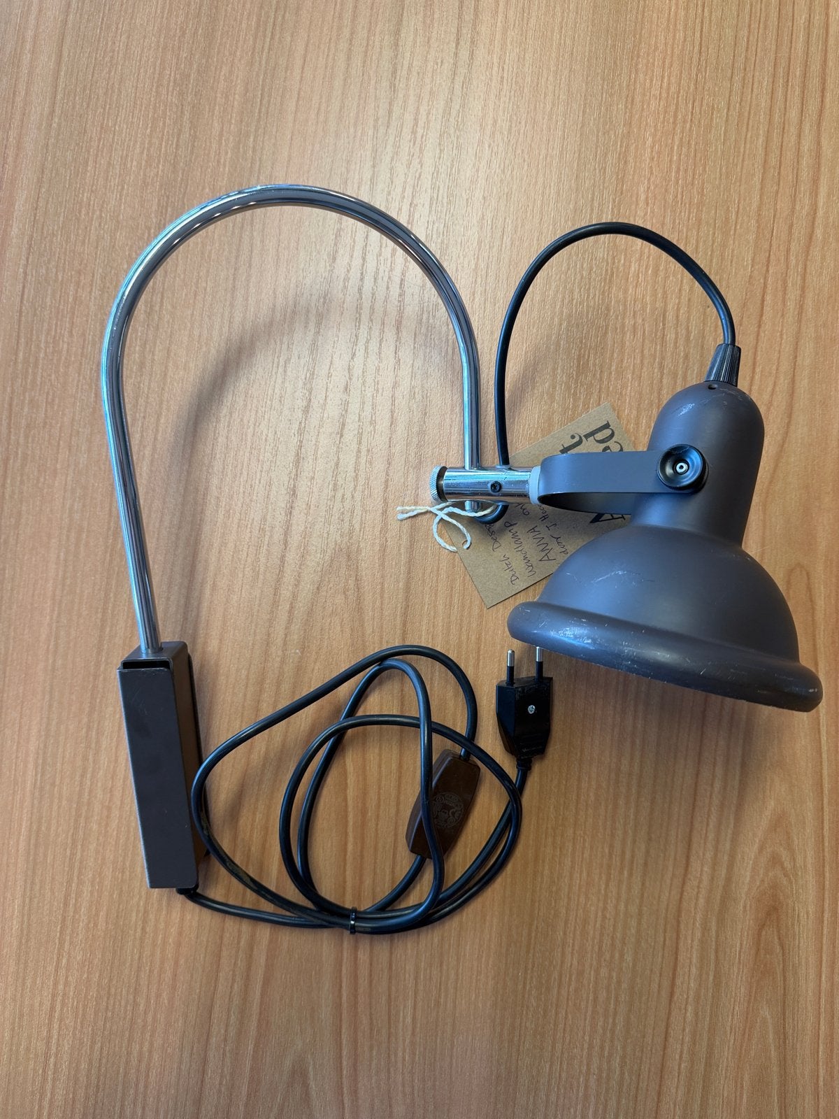 Anvia wandlamp J. Hoogervorst - Dutch Design, Anvia, Gebruikt, Bruin, Met schakelaar