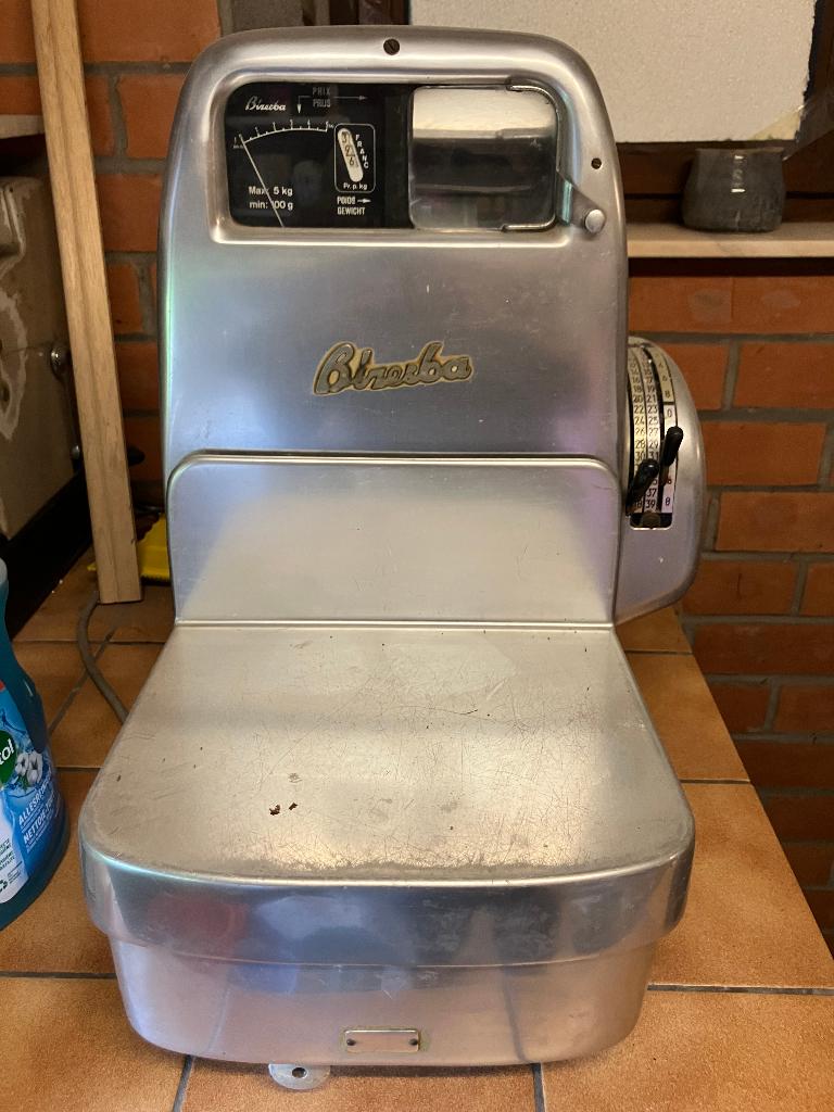 Vintage Bizerba type 152021 winkel weegschaal – '60 - '70, Witgoed en Apparatuur, Weegschalen, Ophalen, Gebruikt, Winkelweegschaal
