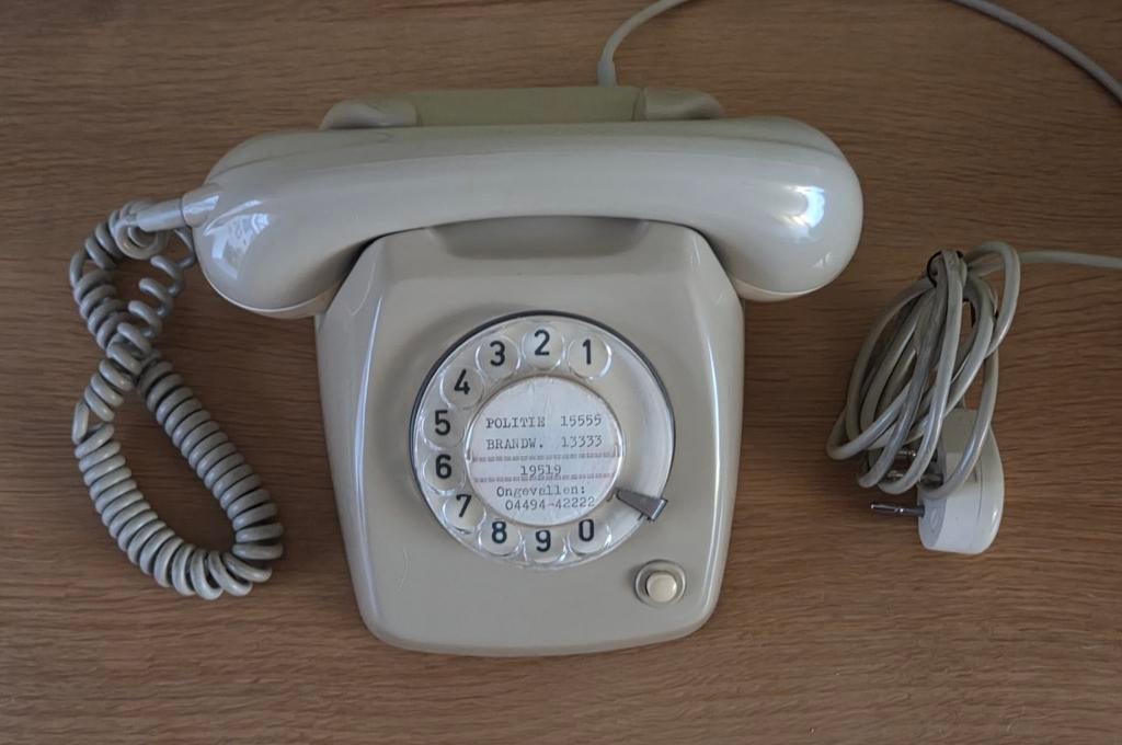 Vintage telefoon met draaischijf, Ophalen of Verzenden, Gebruikt
