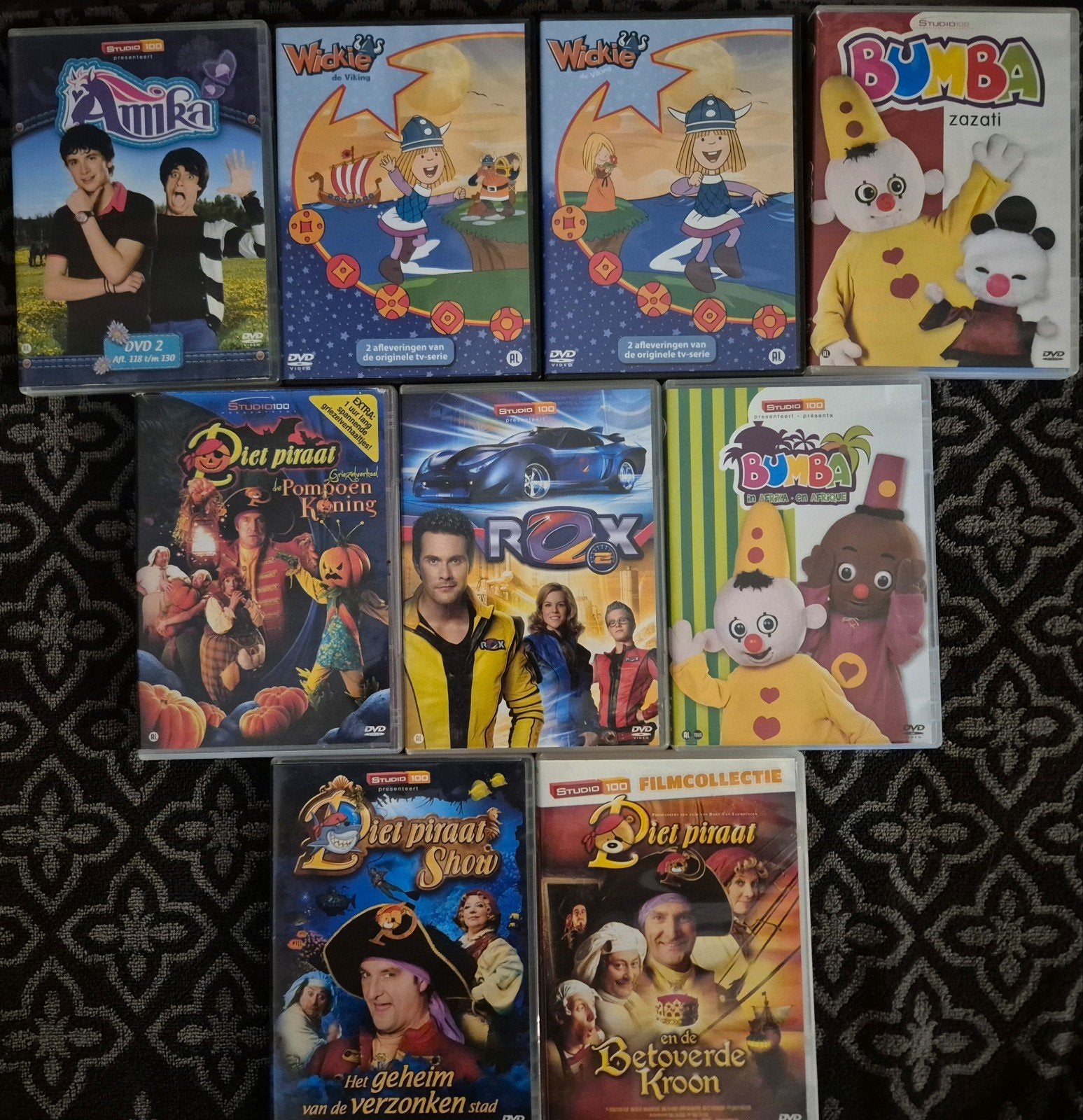 Collectie Studio100 -dvd's: Bumba, Piet Piraat, Amika, Verzamelbox, Alle leeftijden, Familie, Ophalen of Verzenden