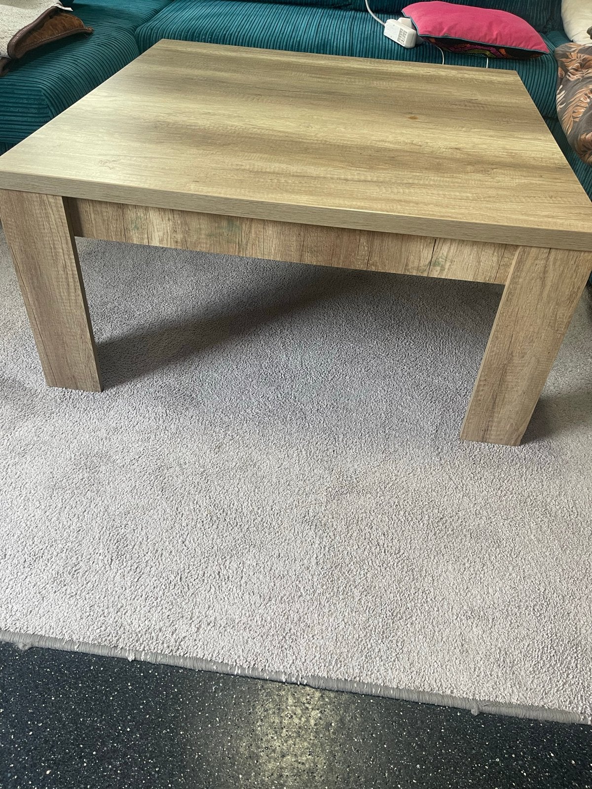 Houten salontafel 100x100 cm, Ophalen, Gebruikt, Vierkant, 50 tot 100 cm