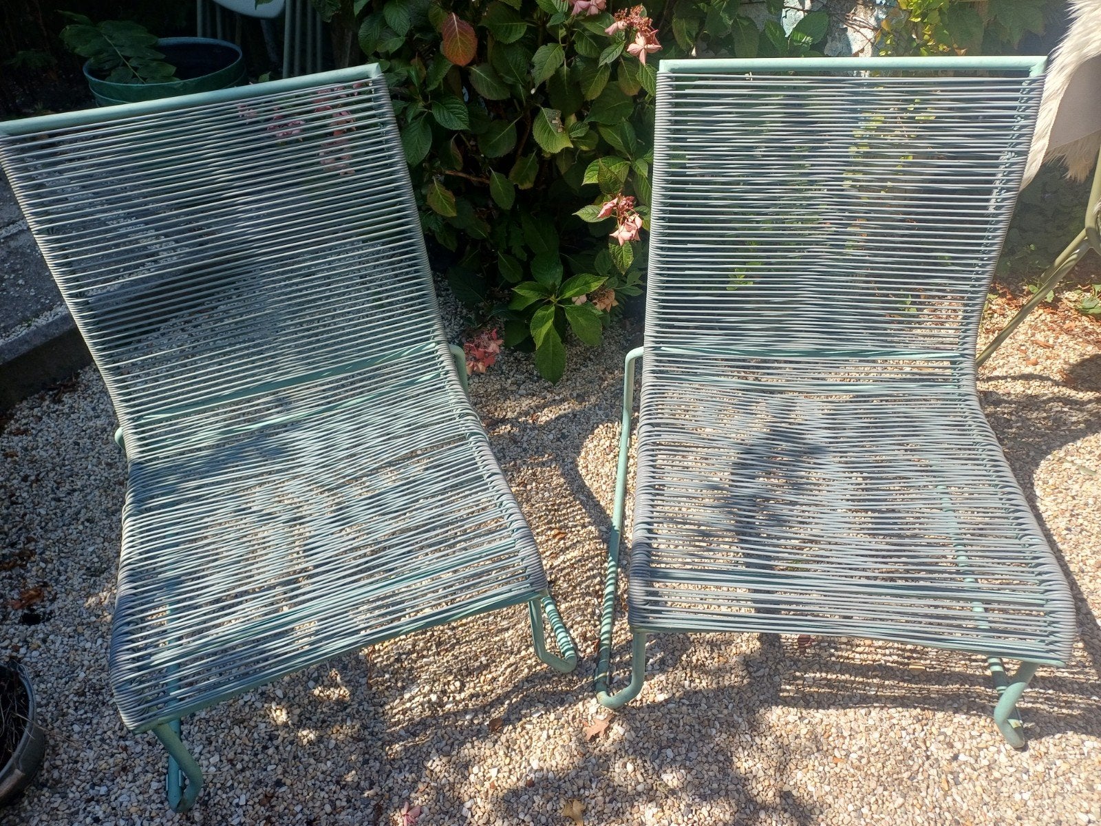 Loungestoelen tuinstoelen €15, Tuin en Terras, Ophalen, Gebruikt, Stapelbaar