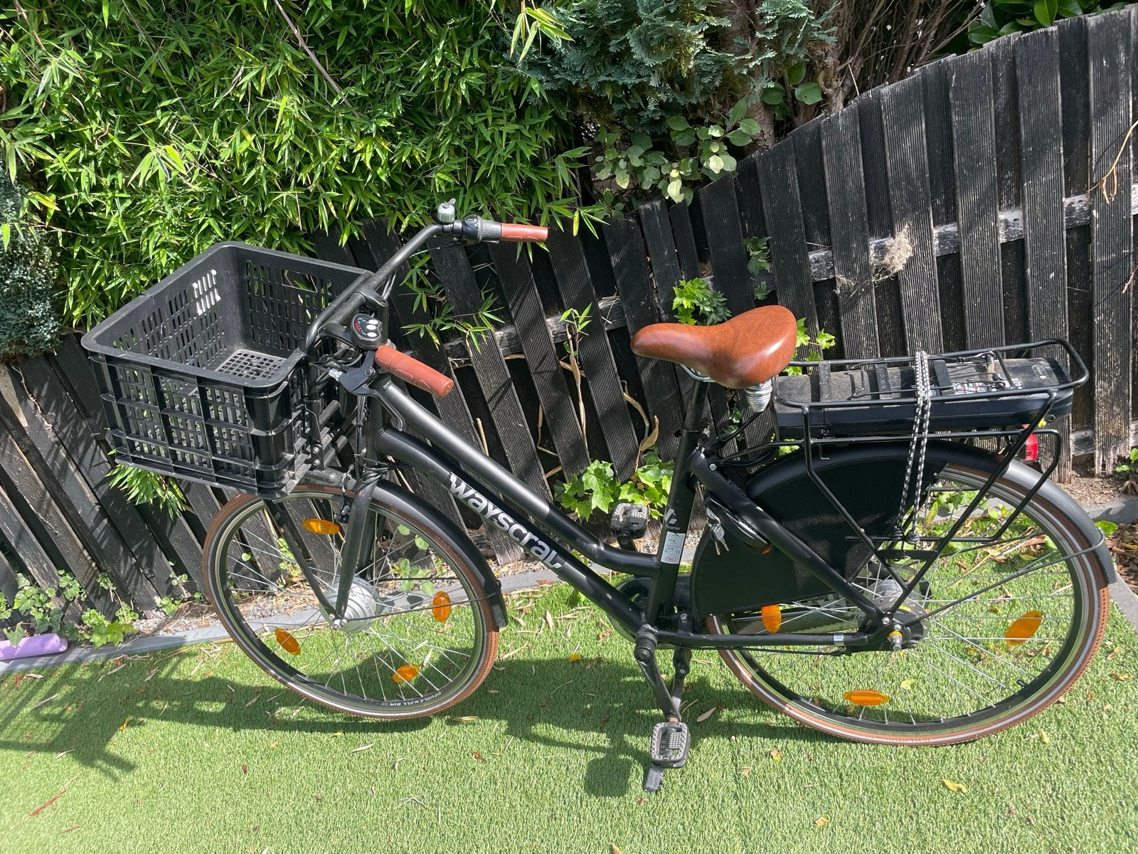 Wayscral elektrische fiets met mand en Samsung accu, Zo goed als nieuw, 51 tot 55 cm, 50 km per accu of meer, Ophalen