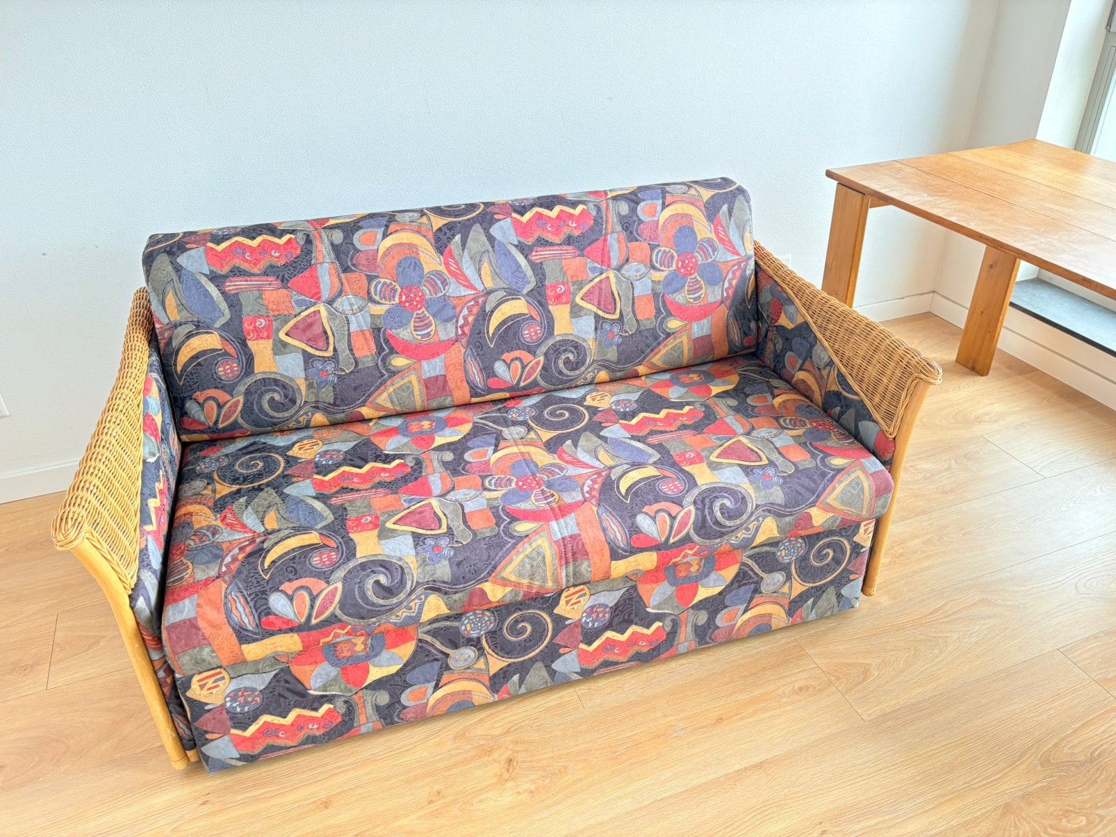 Slaapbank, Ophalen, Zo goed als nieuw, Tweepersoons, 140 cm