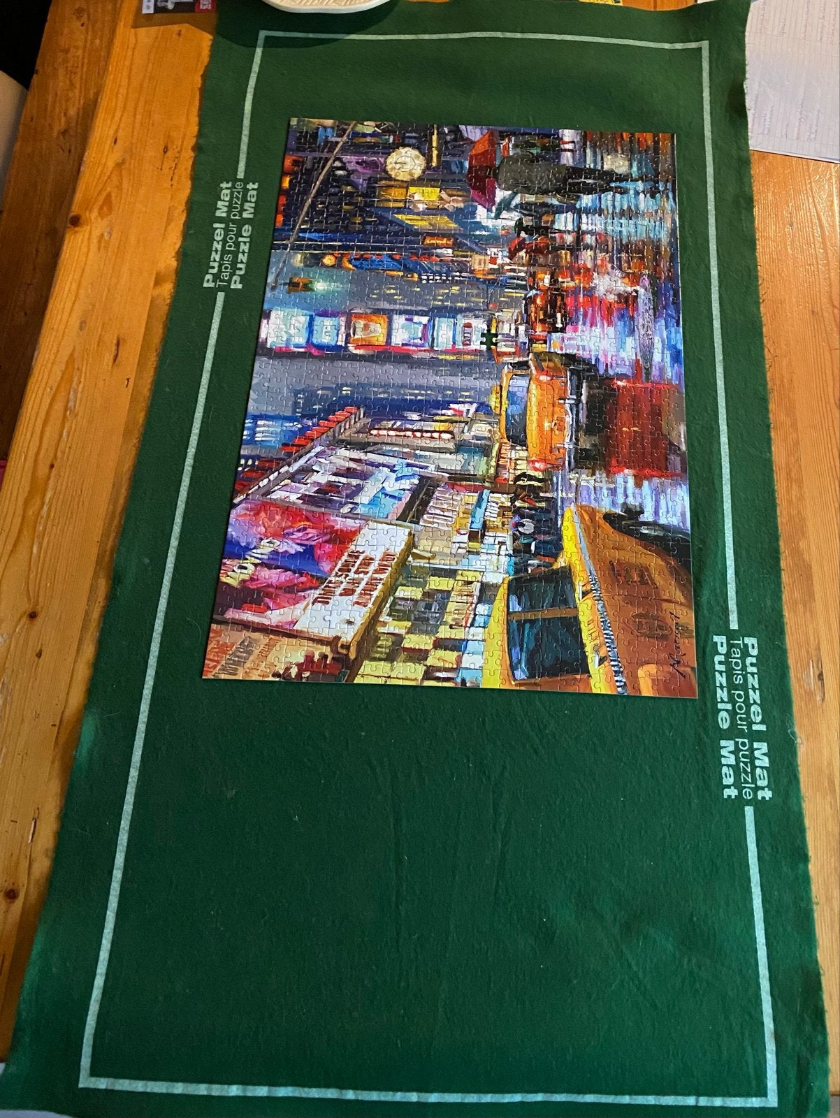 Puzzelmat voor 1000-1500 stukjes, handig en verplaatsbaar, Ophalen of Verzenden, Gebruikt