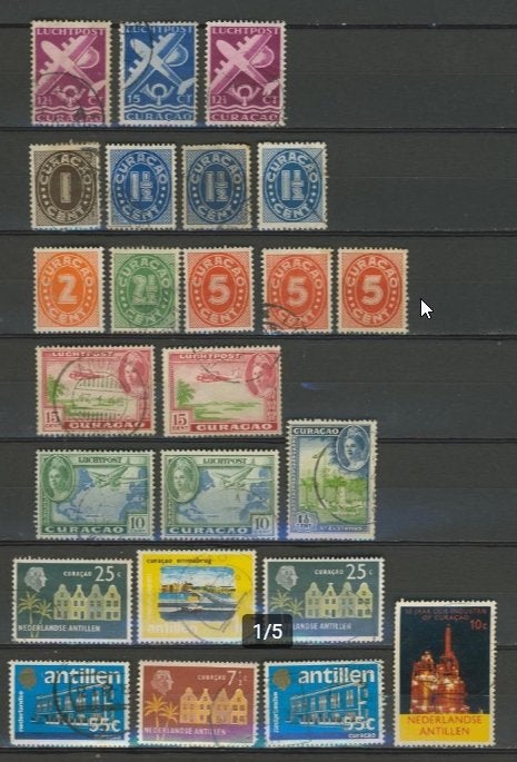 Leuke partij Nederlands Antillen Curaçao Postzegel Nr.693, Ophalen of Verzenden, Gestempeld