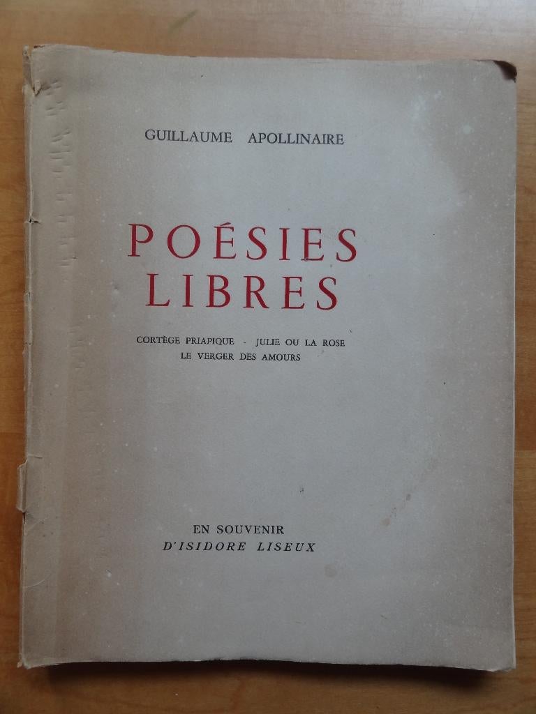 Poésies libres, Guillaume Apollinaire, Cortège priapique, Boeken, Verzenden, Gelezen