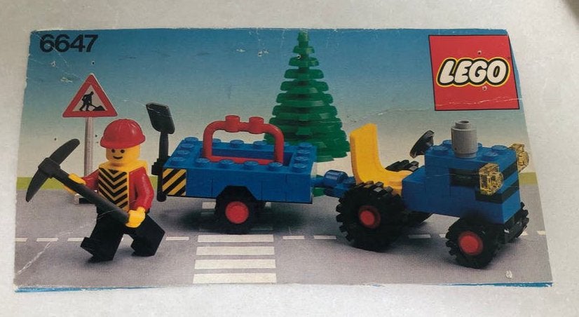 Lego Legoland 6647: Tractor met aanhanger en bouwvakker, Gebruikt, Lego, Ophalen of Verzenden, Compleet