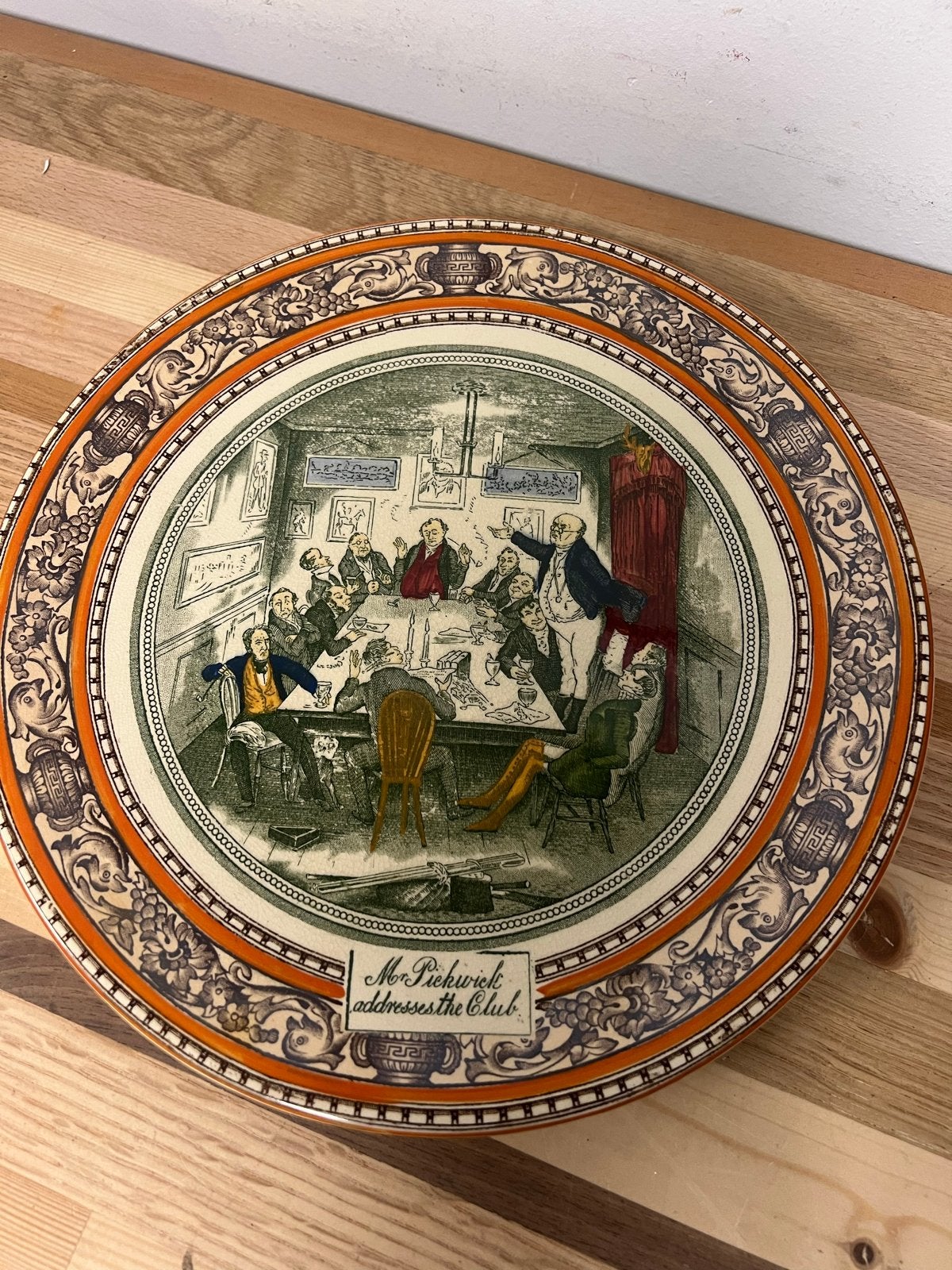 Antiek Adams Dickens Pickwick Papers Decoratief Bord, Antiek en Kunst, Ophalen of Verzenden