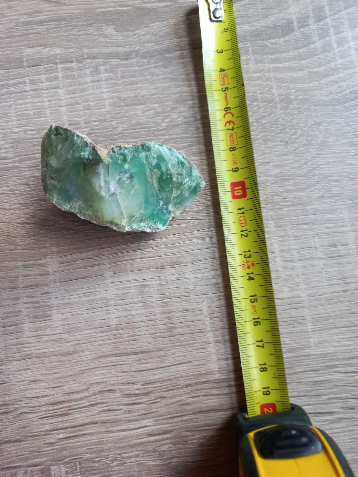 Ruwe groene steen - Chrysopraas of vergelijkbaar, Ophalen of Verzenden, Gebruikt