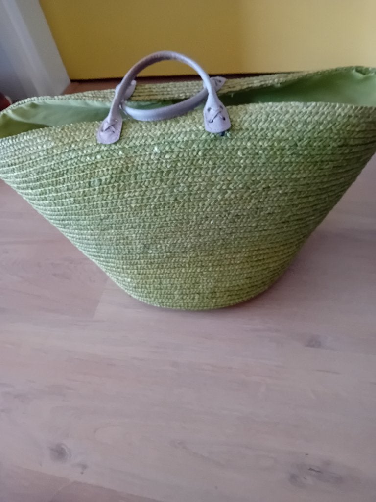 Pitriet tas / mand zgan, Ophalen of Verzenden, Zo goed als nieuw, Rond, Riet