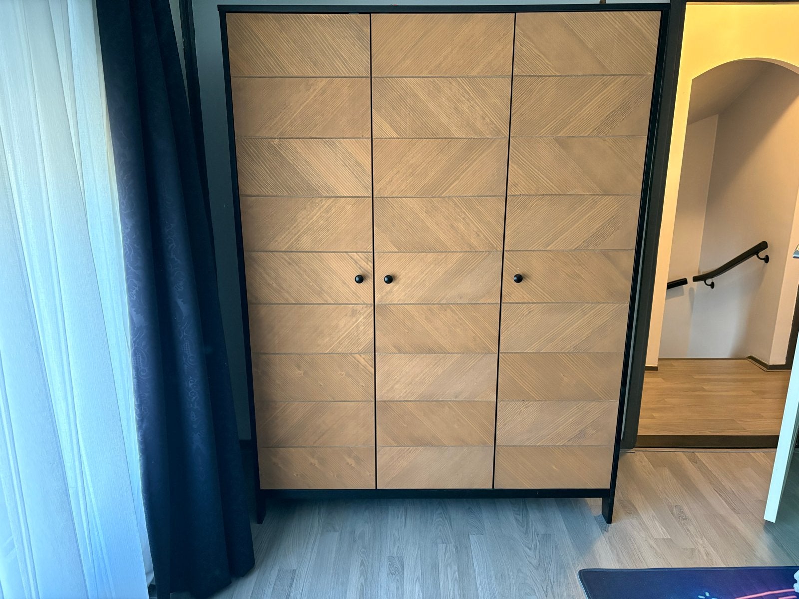Bopita Vintage Honey 3-deurs kledingkast, Ophalen, 100 tot 150 cm, Zo goed als nieuw, 150 tot 200 cm