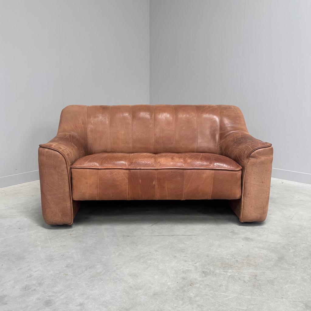 De Sede DS44 sofa daybed jaren 60 70 vintage leer bank, Ophalen, Tweepersoons, 75 tot 100 cm, Rechte bank