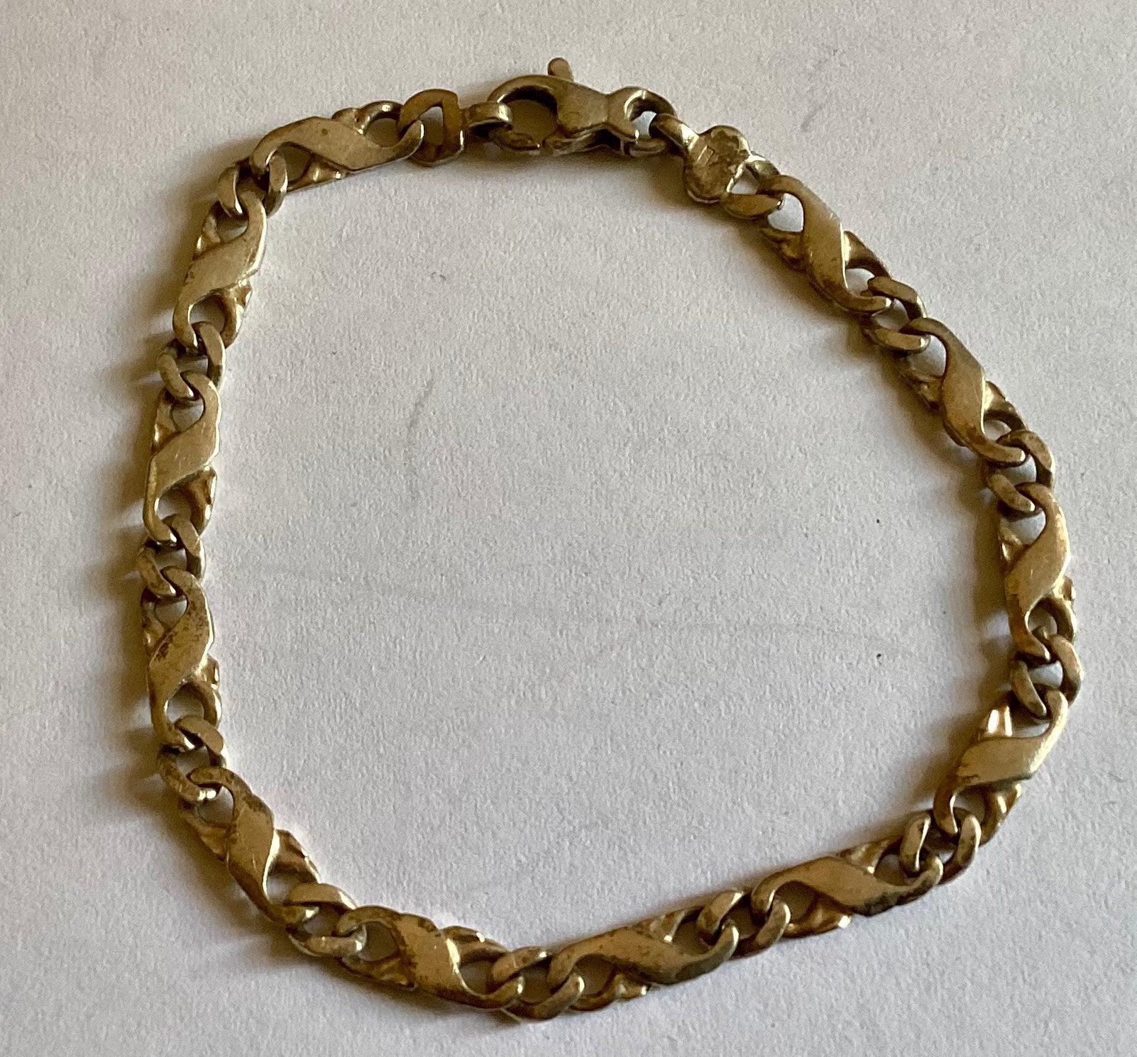 Vintage zilveren armband. Gemerkt met 925 en zwaardje., Sieraden, Tassen en Uiterlijk, Ophalen of Verzenden, Zilver, Armband