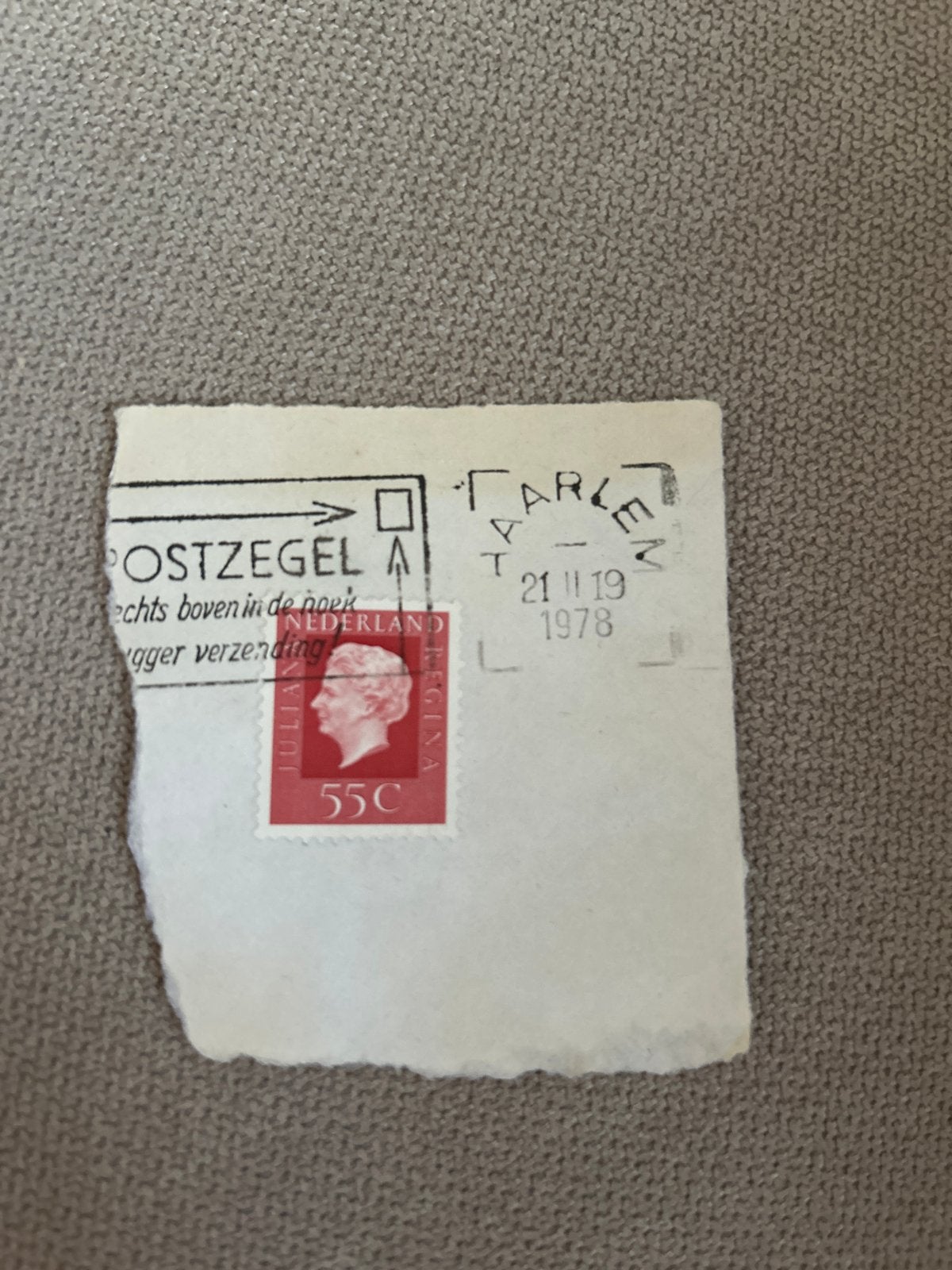 Postzegel Juliana 55C gestempeld, Haarlem 1978, Ophalen of Verzenden, Na 1940, Gestempeld