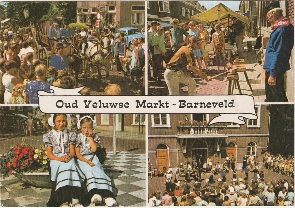 BARNEVELD Oud Veluwse Markt, Verzamelen, Ansichtkaarten | Nederland, Gelopen, Gelderland, 1980 tot heden, Verzenden