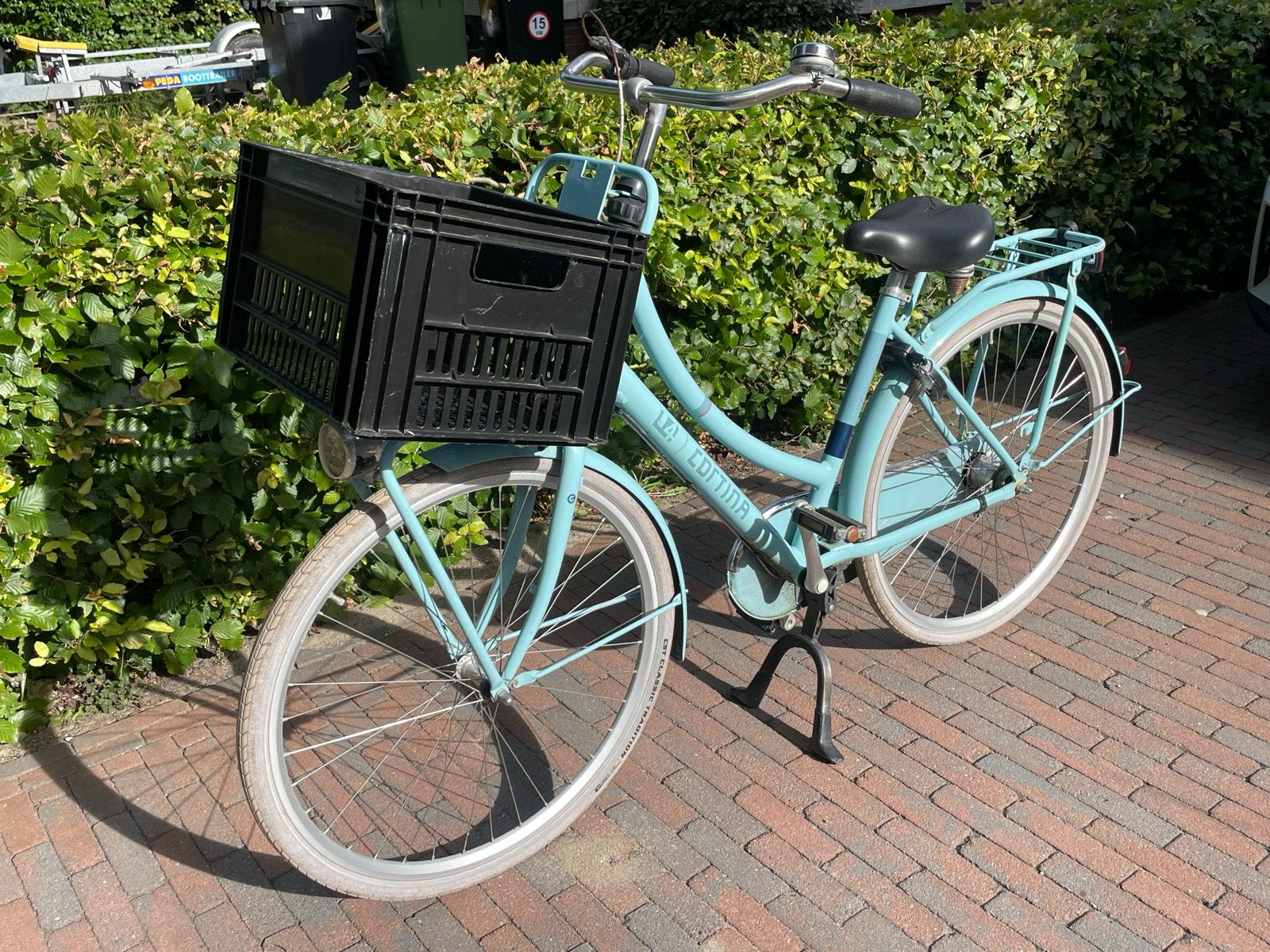 Cortina U4 Transportfiets Dames - Lichtblauw, Fietsen en Brommers, Fietsen | Dames | Damesfietsen, Terugtraprem, Gebruikt, 50 tot 53 cm
