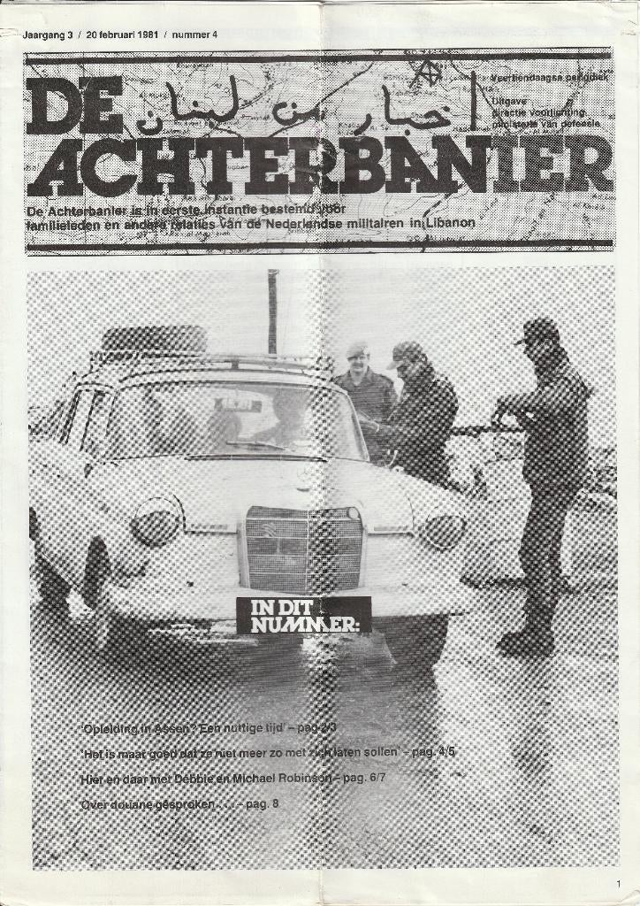Achterbanier 1981, Verzamelen, Militaria | Algemeen, Ophalen of Verzenden, Landmacht, Nederland, Boek of Tijdschrift