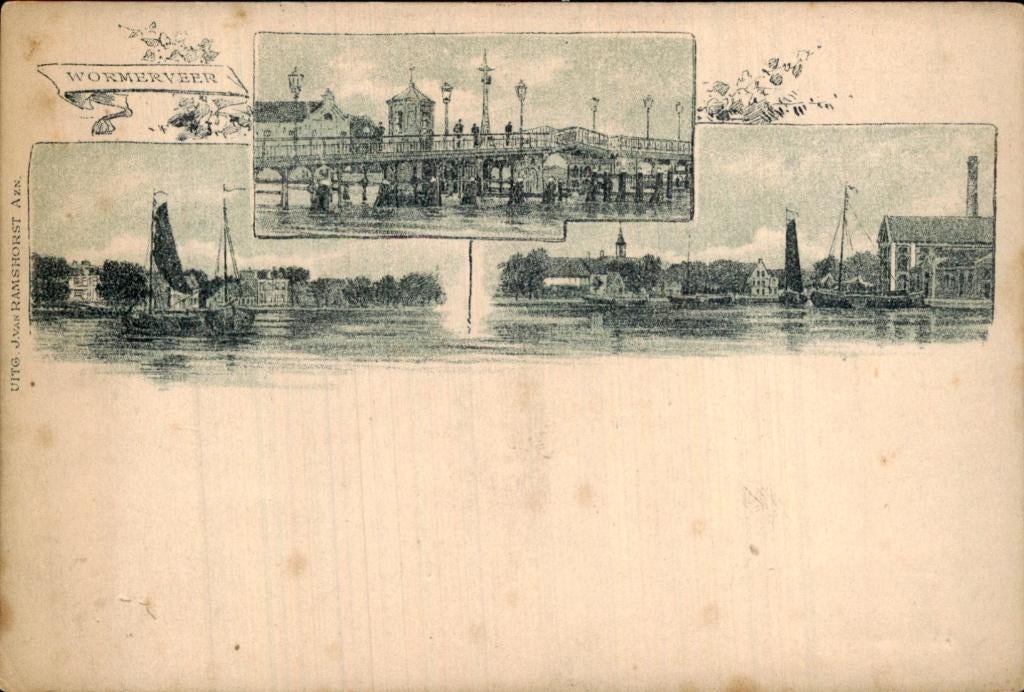 Wormerveer - Brug - Riviergezicht, Ophalen of Verzenden, Voor 1920, Ongelopen, Noord-Holland
