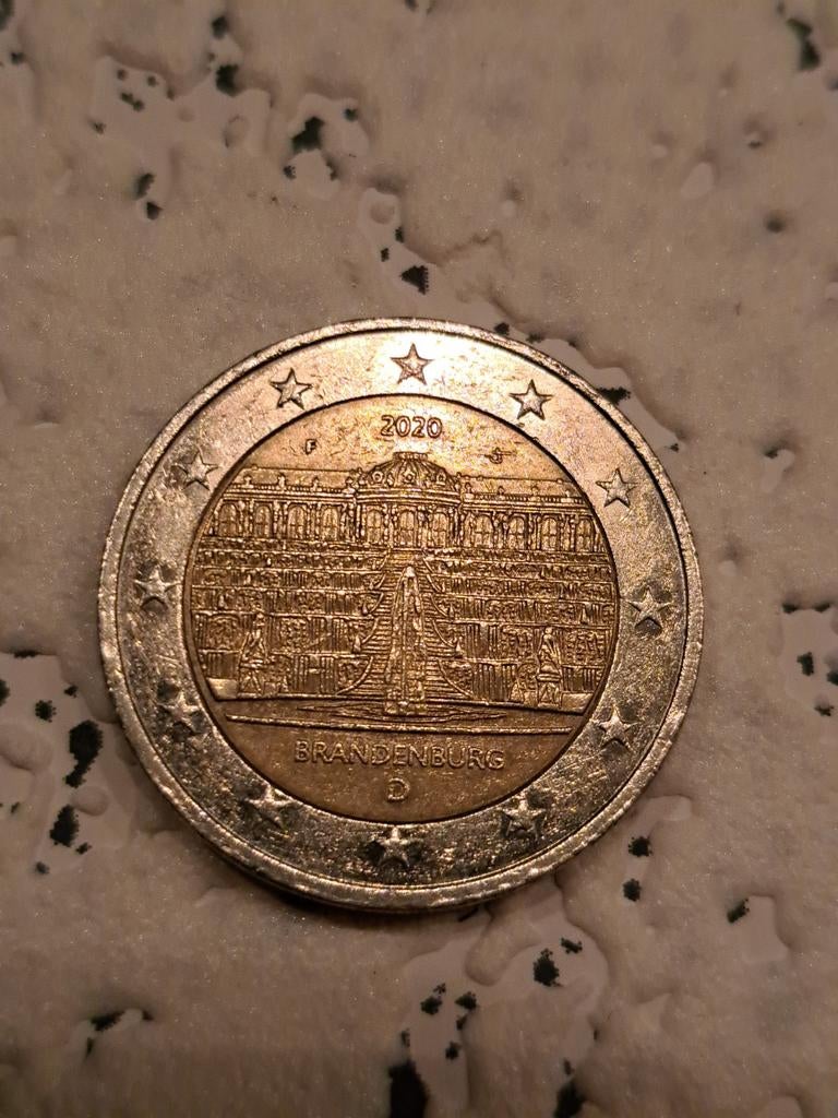 2 euro cc Duitsland 2020 Slot Sanssouci Brandenburg (F), Postzegels en Munten, Munten | Europa | Euromunten, Ophalen of Verzenden