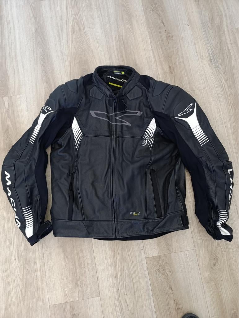 Macna motorjas | Zwart leren motorjas Maat L, Motoren, Kleding | Motorkleding, Ophalen, Heren, Jas | leer, Tweedehands