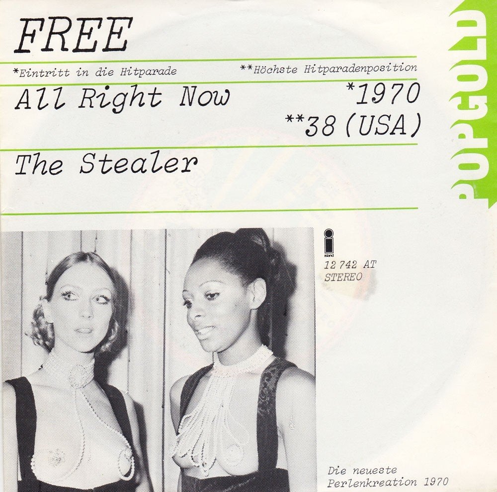 Free - All Right Now 7", Ophalen of Verzenden, Zo goed als nieuw, 7 inch, Pop