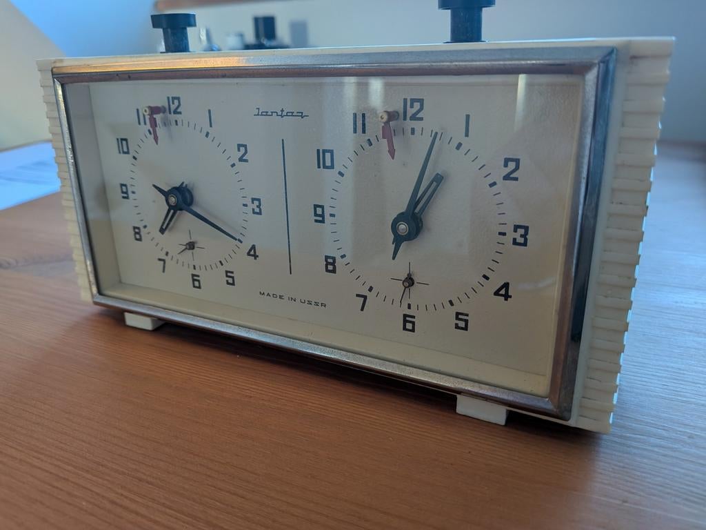Vintage Russische schaakklok (Jantar) – USSR schaakklok, Ophalen of Verzenden, Minder dan 500 stukjes, Gebruikt