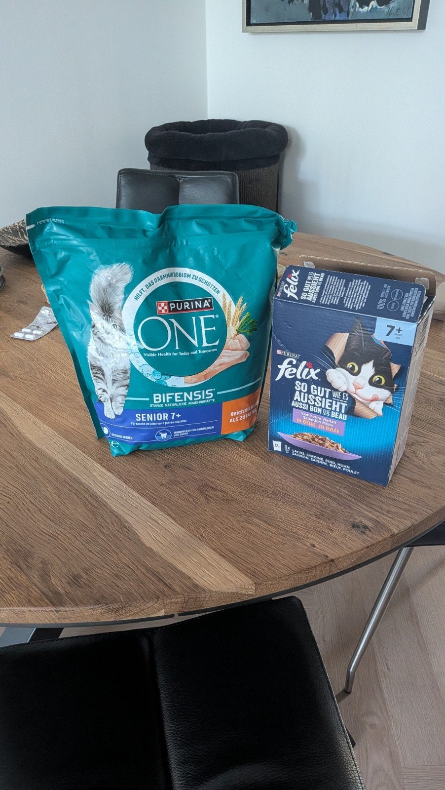 Felix natvoer 7+, Purina one brokjes 7+, Ophalen, Kat