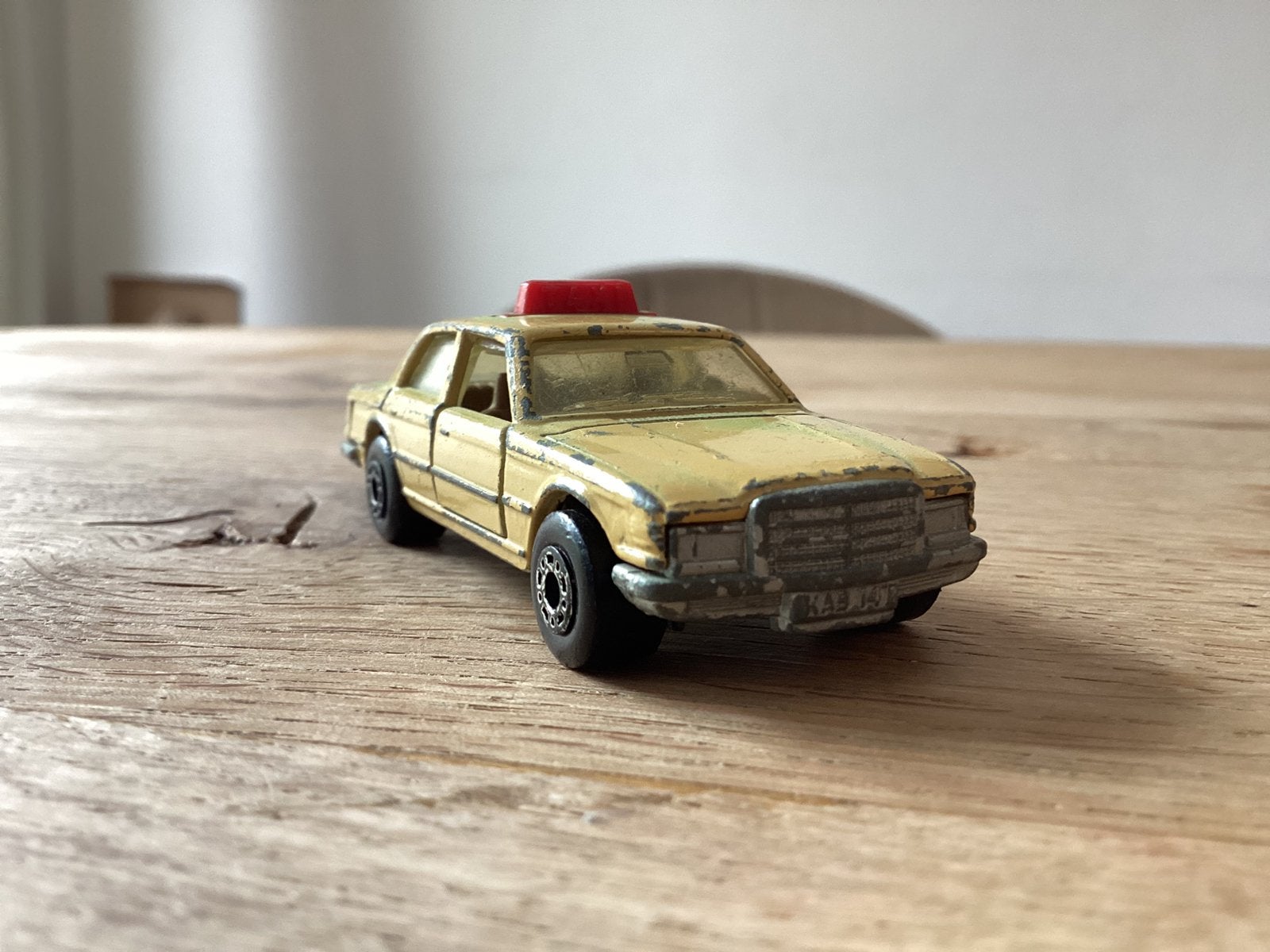 Matchbox Superfast No. 56 Mercedes 450 SEL Taxi 1979, Ophalen of Verzenden, Gebruikt, Auto