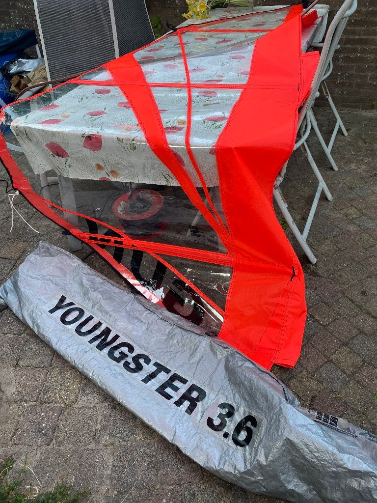 Windsurfset, Gebruikt, 3.5 tot 5 m², Met draagtas, 300 cm of meer