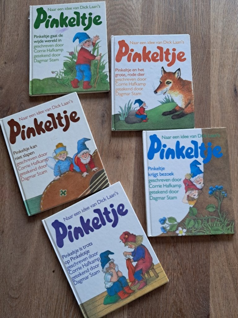Pinkeltje 5 boekjes, Gelezen, Ophalen of Verzenden, Corrie Hafkamp, Sprookjes